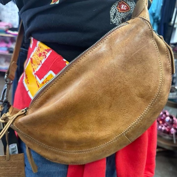 latico Handbags - Latico Leather Crosby Sling/Crossbody Bag in Cognac